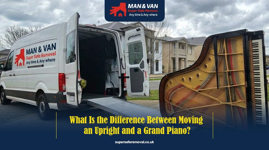 Upright and grand piano moving